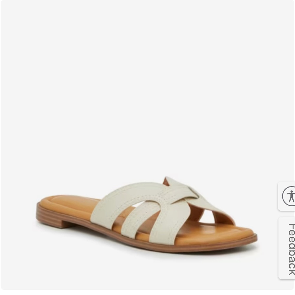 Crown Vintage Cream Slide Sandals